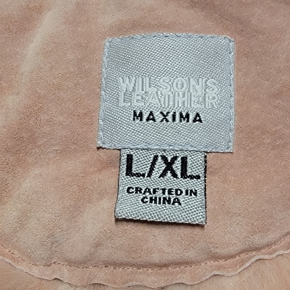 NWT Wilsons Maxima - Size L/XL Pink Suede Leather Poncho Cape Coat - Picture 14 of 16
